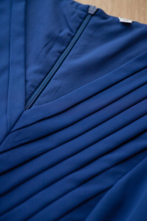 Bellamy Dress In Textured Blue