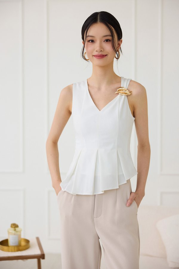 Kerina Top In Classic White