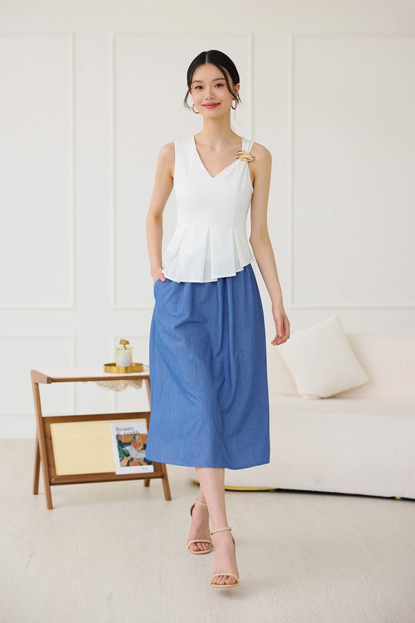 Tara Skirt In Light Wash