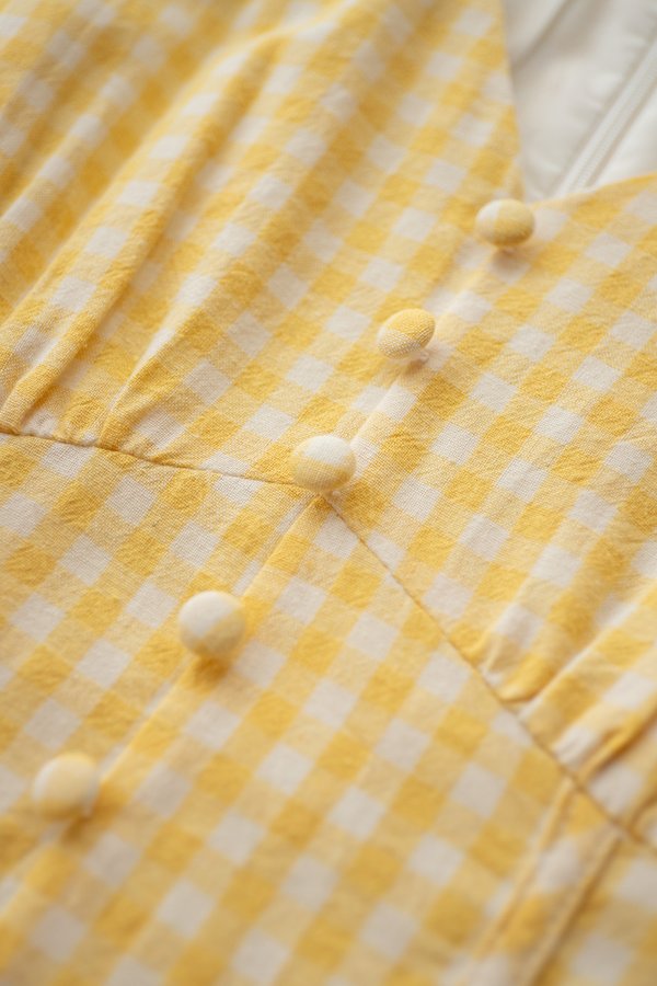 Varra Dress In Yellow Checks