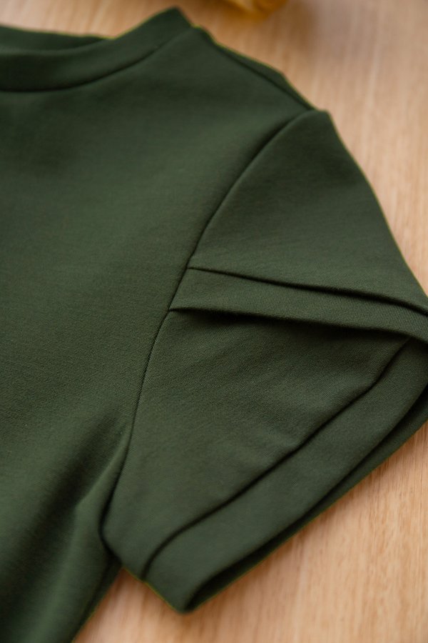 Angeles Dress In Olive Green