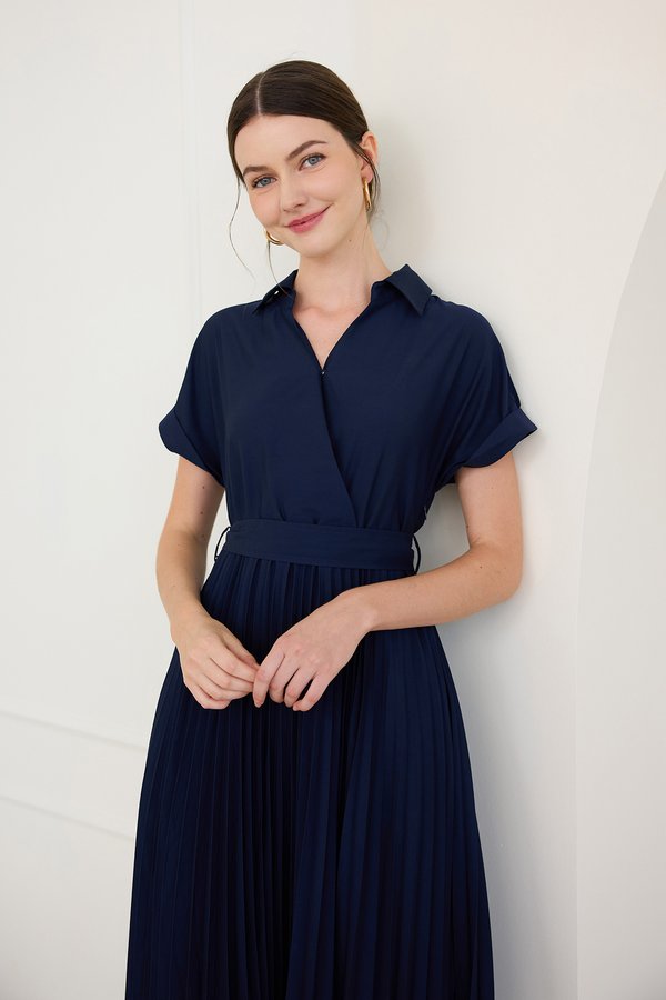 Jazlyn Dress In Navy Blue
