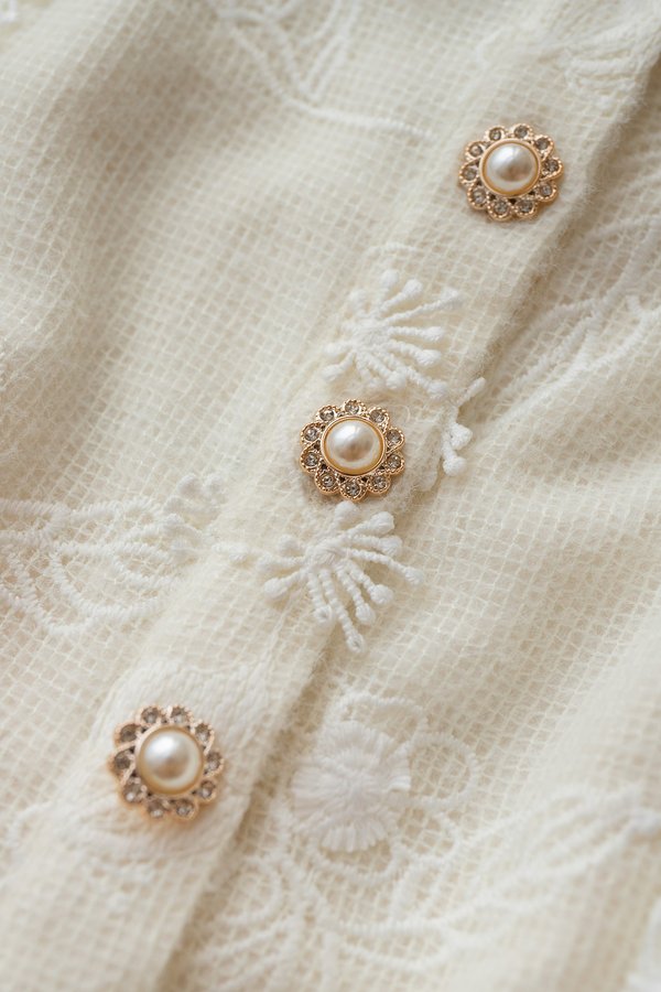Louvre Dress In Ivory Cream
