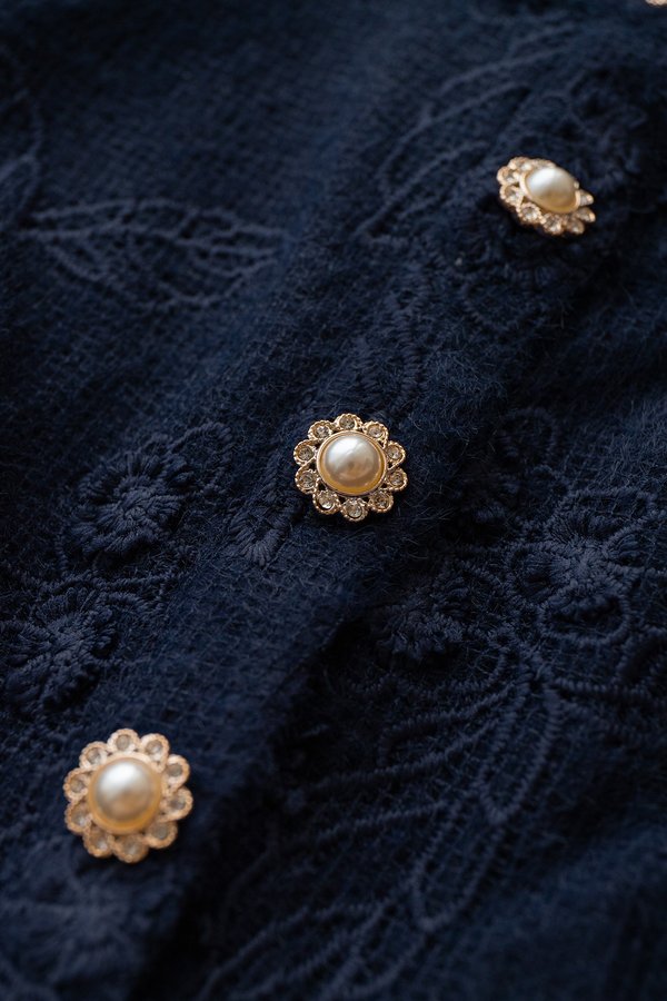 Louvre Dress In Navy Blue