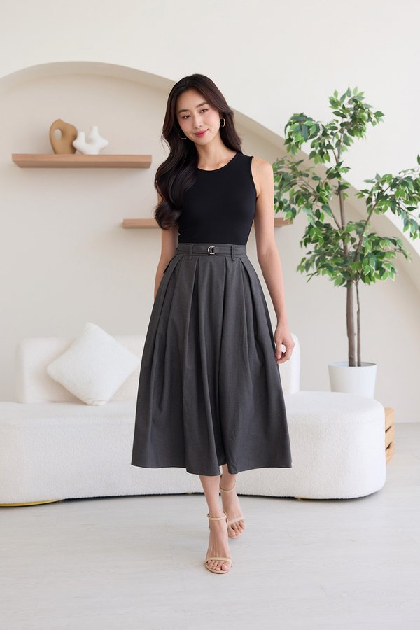 Alessa Dress In Black Grey