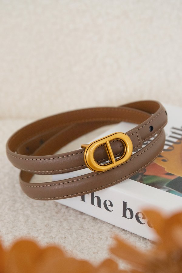 Ellipse Buckle Belt In Natural