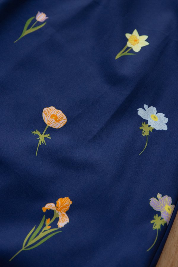 Loretta Dress In Blue Florals