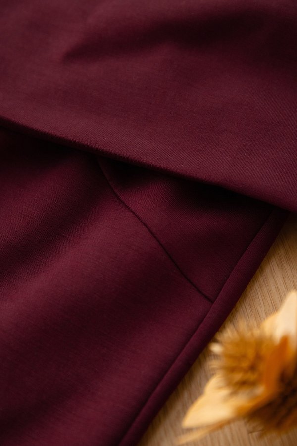 Simona Top In Burgundy