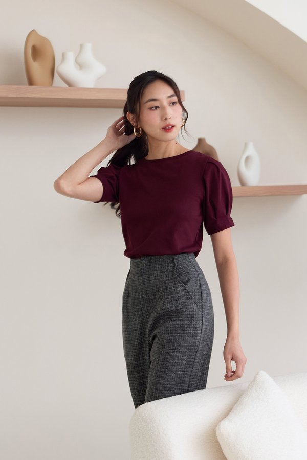 Olivia Top In Merlot