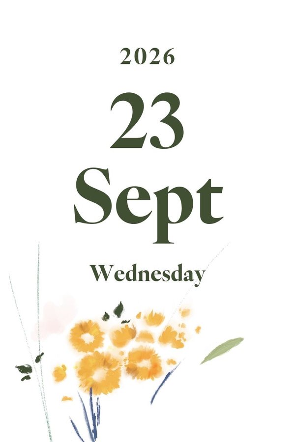 2026 September 23rd (Wednesday)