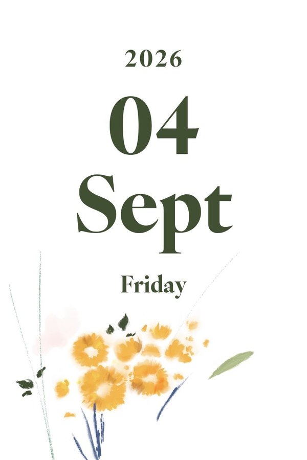 2026 September 4th (Friday)