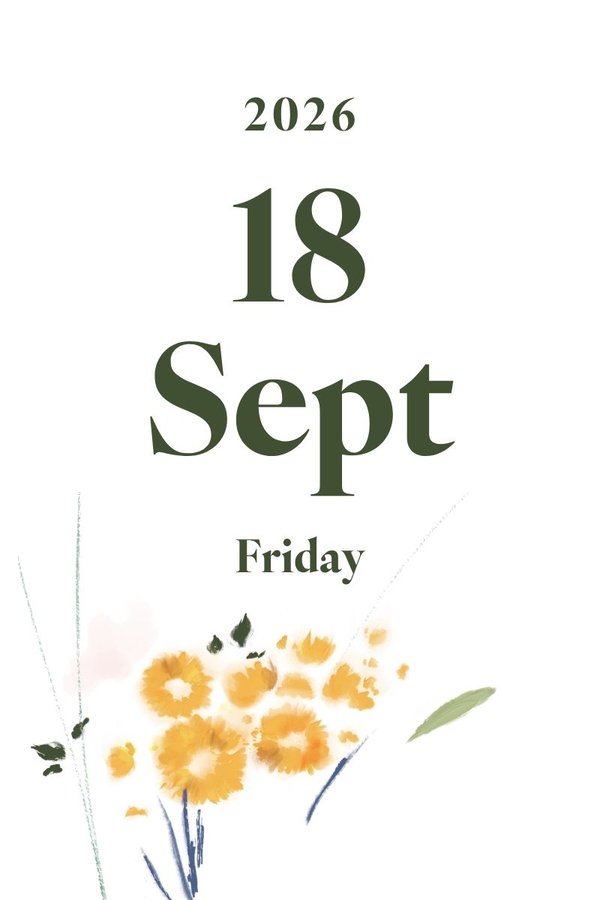 2026 September 18th (Friday)