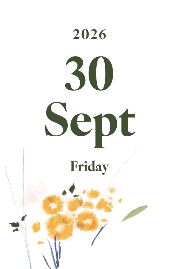 2026 September 30th (Wednesday)