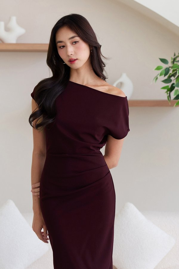 Cara Dress In Merlot