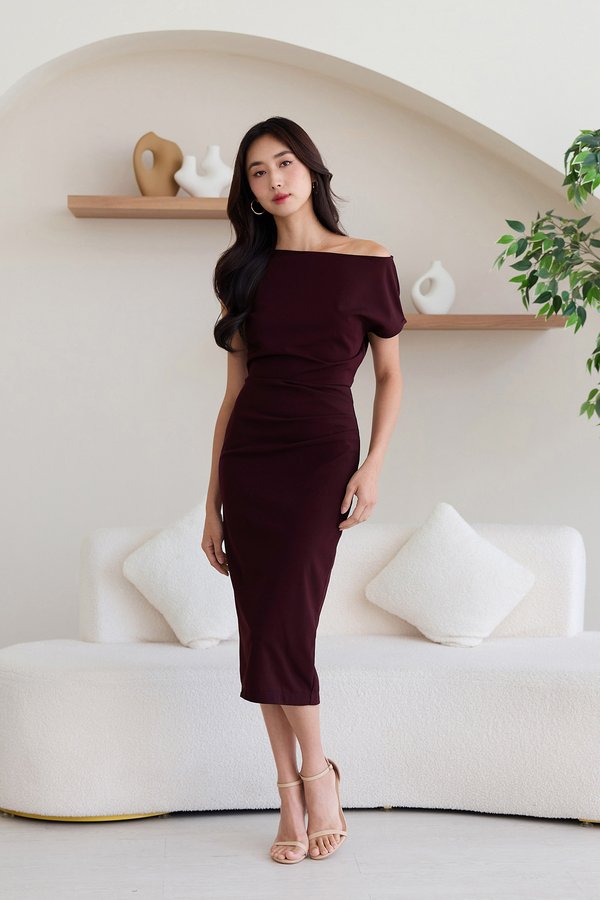 Cara Dress In Merlot