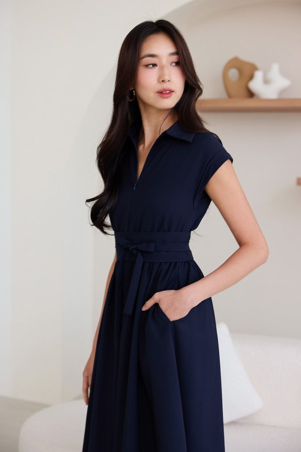 Danella Dress In Navy Blue