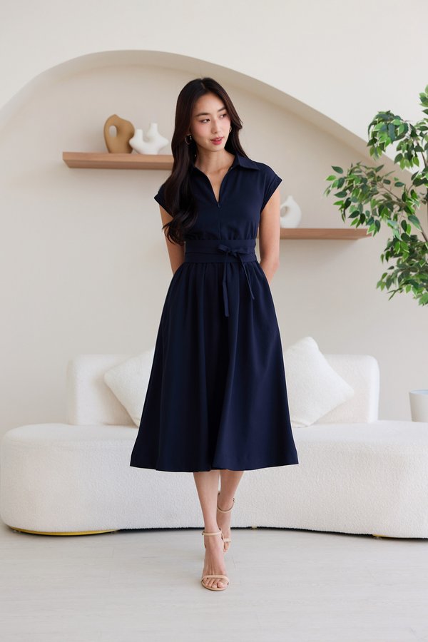 Danella Dress In Navy Blue