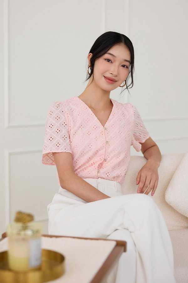 Kristen Top In Blush Pink