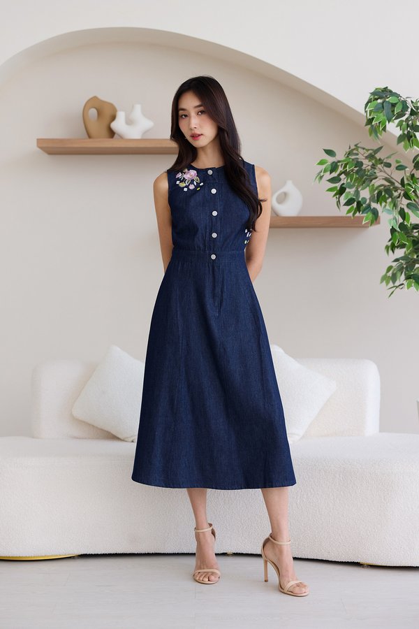 Mercredi Dress In Dark Wash
