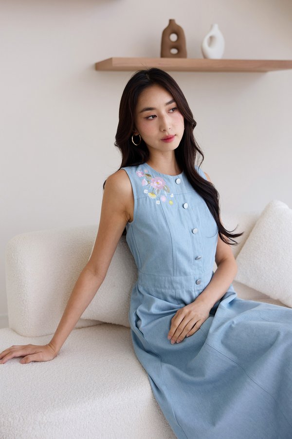 Mercredi Dress In Light Wash