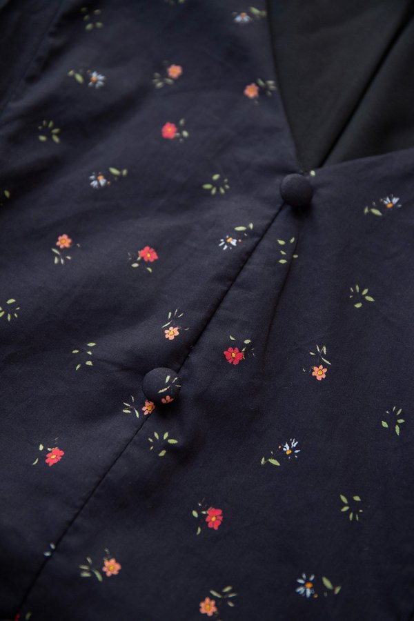 Merriment Dress In Navy Florals
