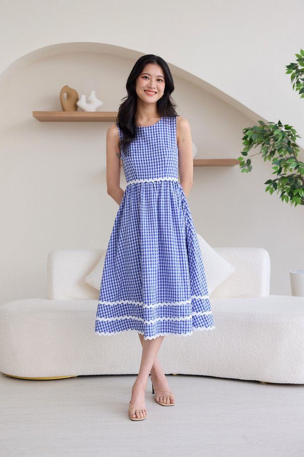 Romy Dress In Blue Gingham