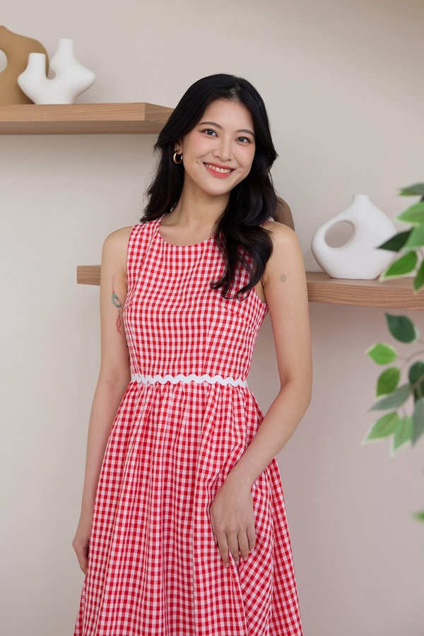 Romy Dress In Red Gingham