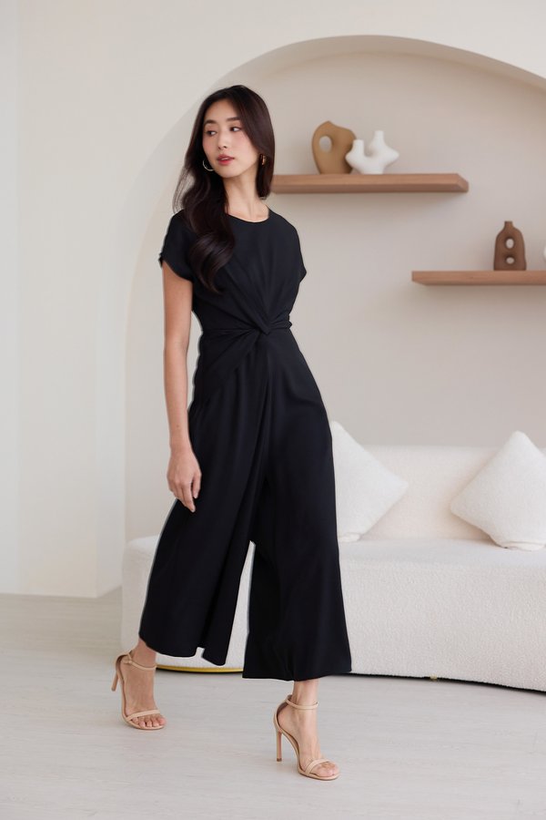 Caden Romper In Classic Black