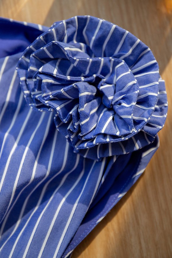 Norah Dress In Blue Stripes