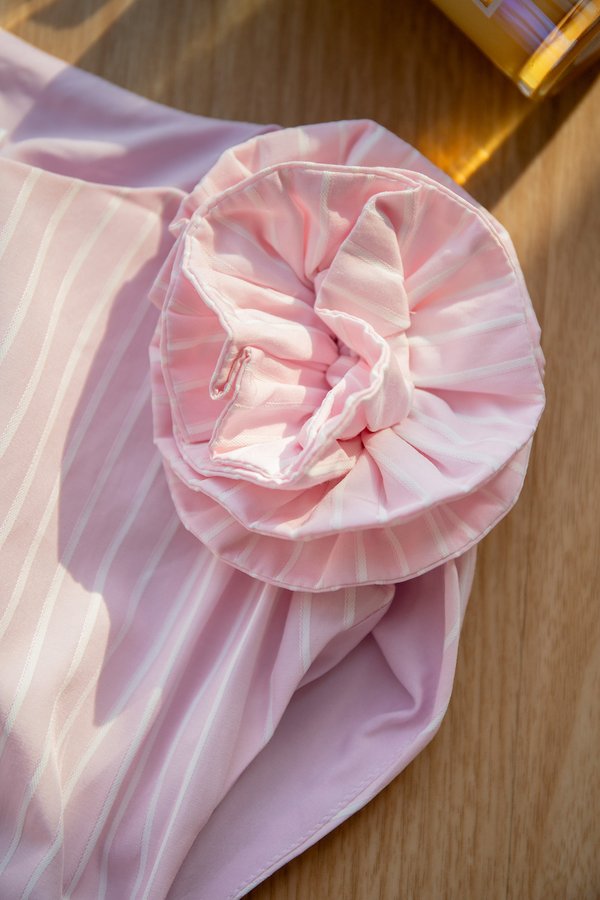Norah Dress In Pink Stripes