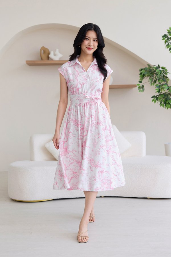 Danella Dress In Pink Prints