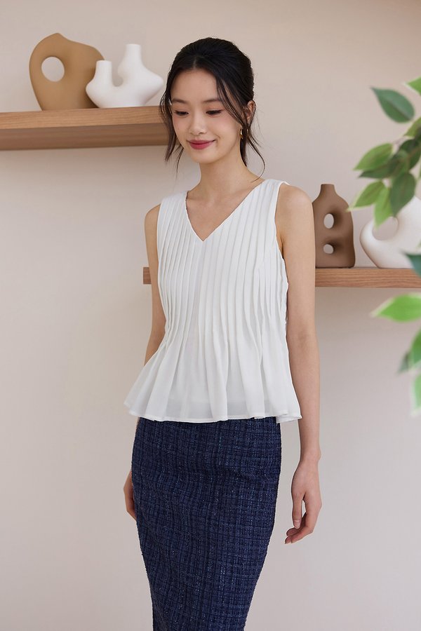 Bernadette Top In Classic White