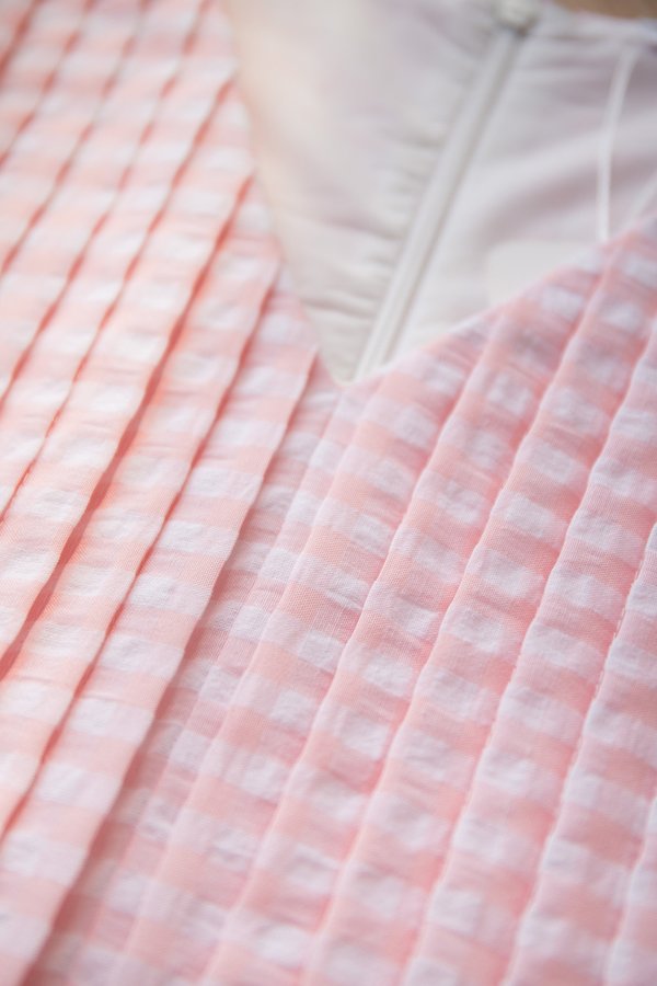 Bernadette Top In Pink Checks