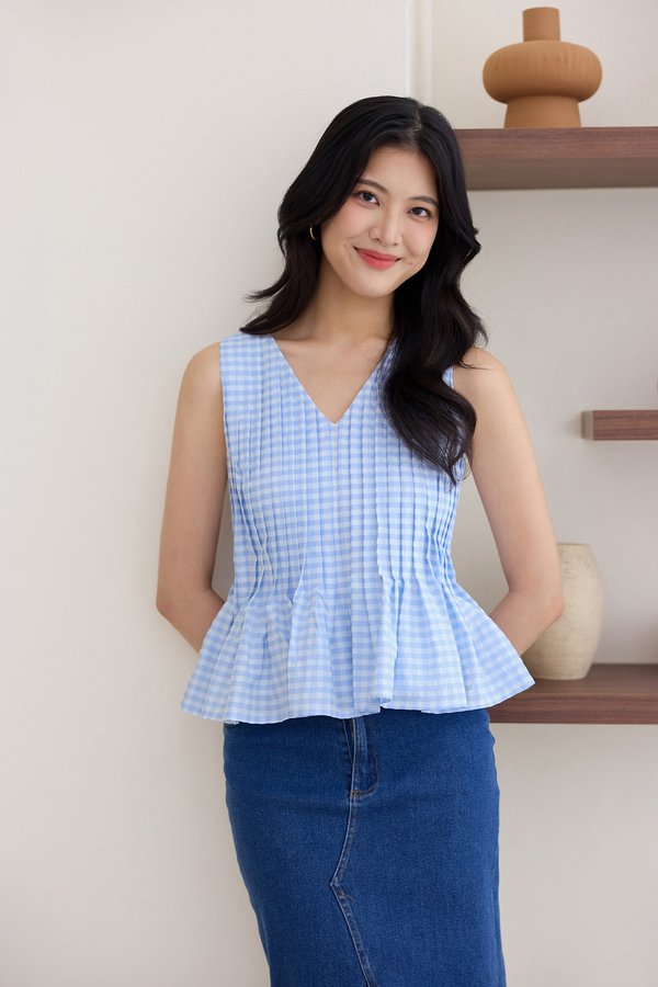 Bernadette Top In Sky Checks