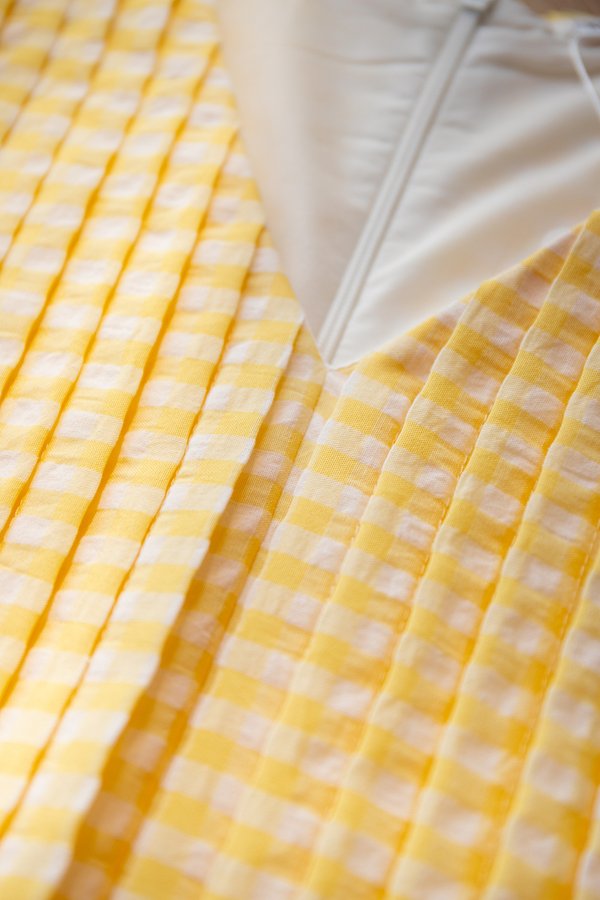 Bernadette Top In Yellow Checks