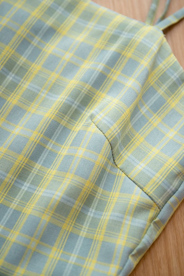 Olanna Dress In Green Plaid