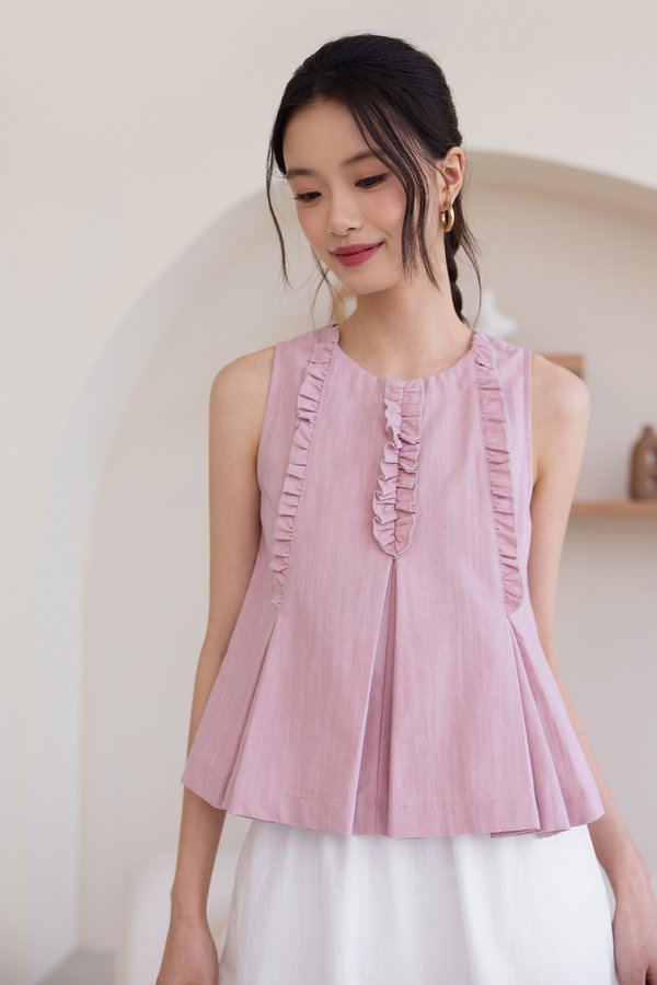 Althea Top In Pink Wash