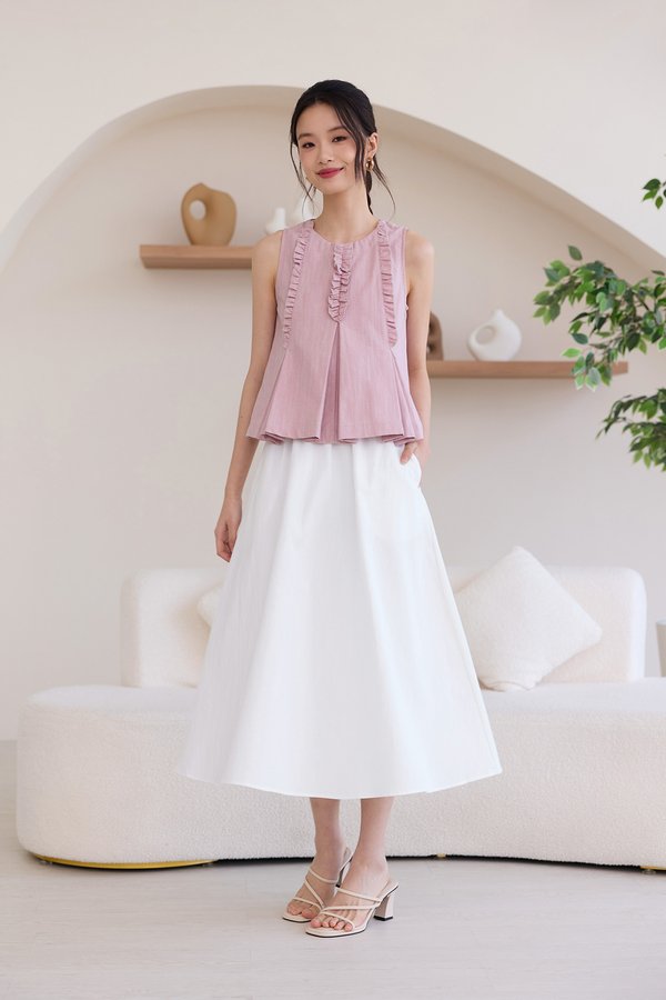 Evelyne Skirt In White Wash