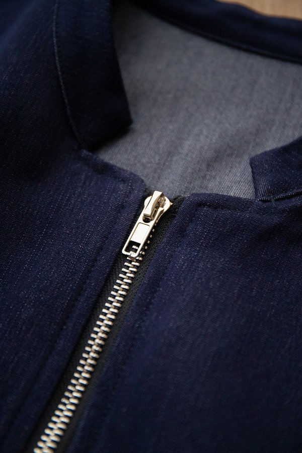 Leslie Romper In Dark Wash