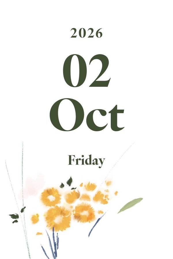 2026 October 2nd (Friday)