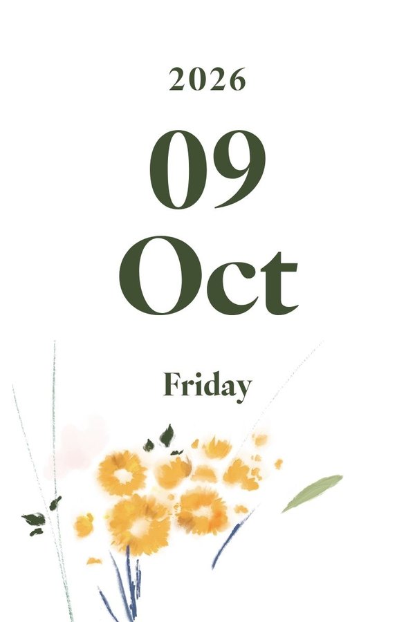2026 October 9th (Friday)