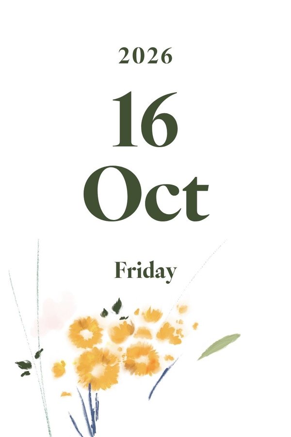 2026 October 16th (Friday)