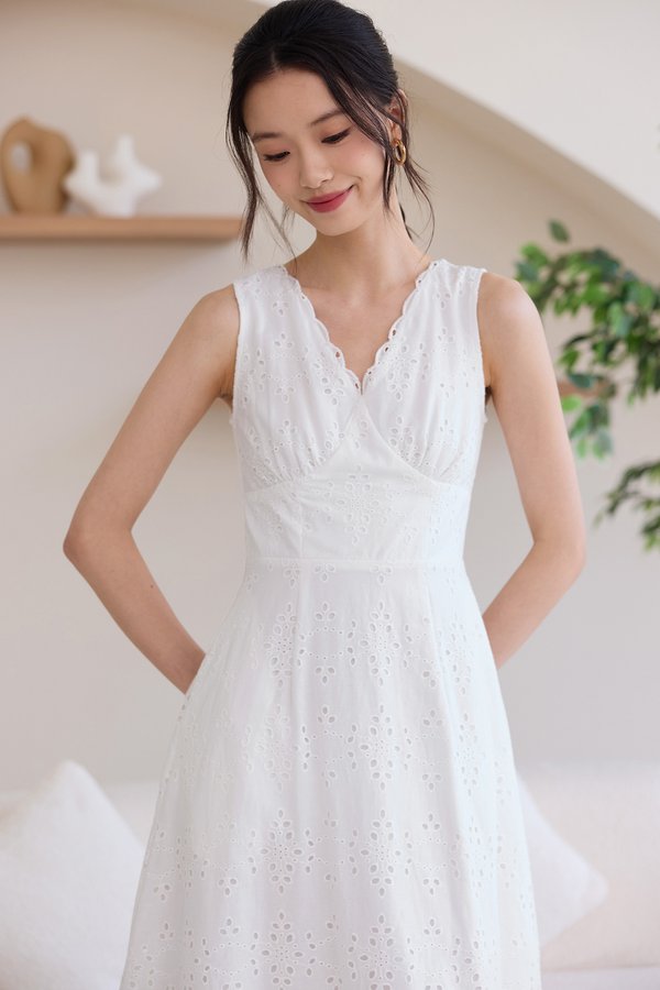 Annalise Dress In Classic White