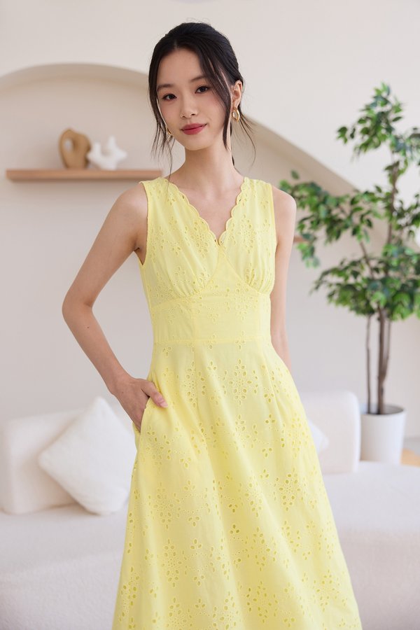 Annalise Dress In Sunshine Yellow