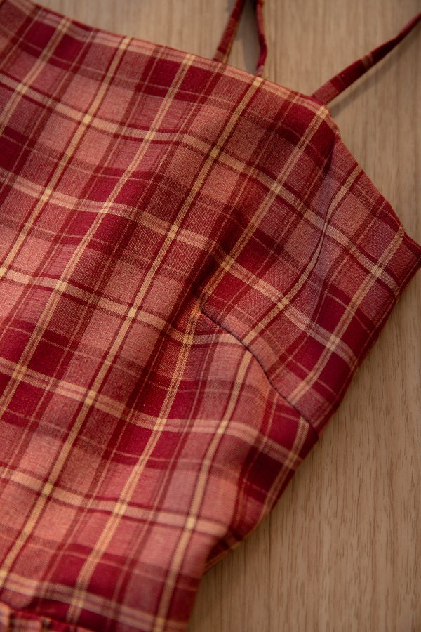 Olanna Dress In Sienna Plaid