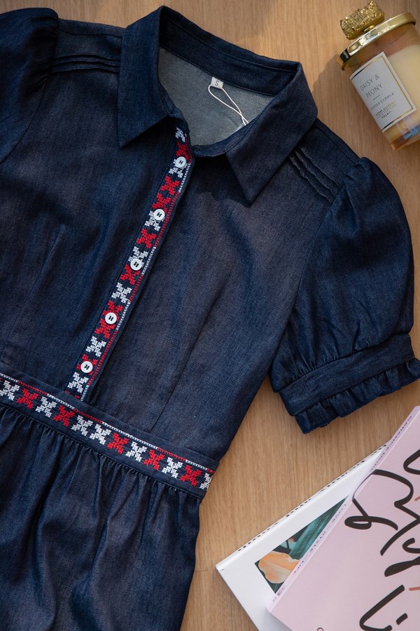 Zora Dress In Dark Wash