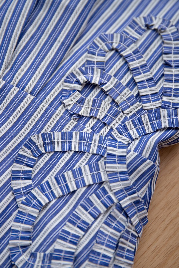[Preorder] Ainsley Dress In Blue Stripes