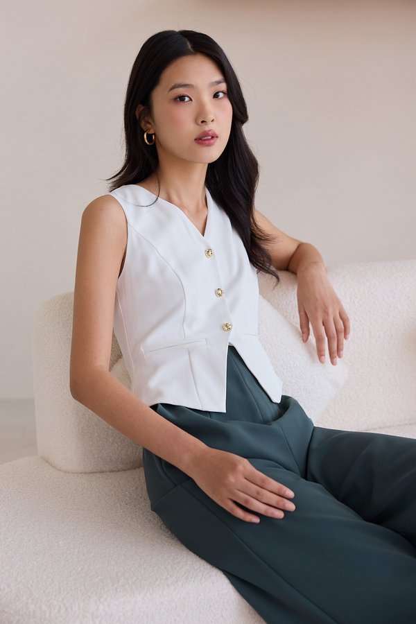 Jenith Romper In White Teal