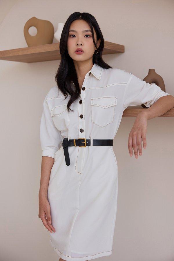 Charlyn Dress In Classic White