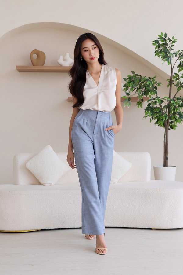 Sander Pants In Blue Tweed